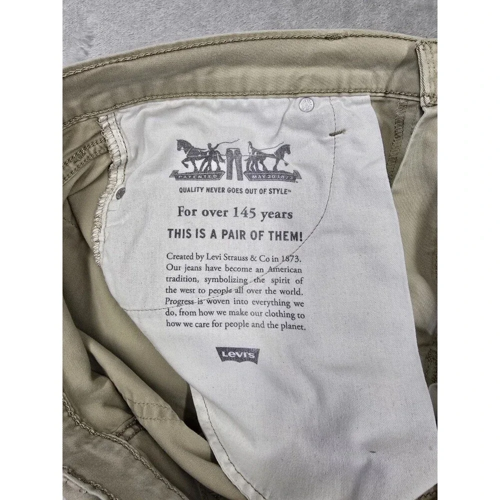 Levis 541 Jeans Mens 38x30 Khaki Beige Athletic Taper Comfort Stretch